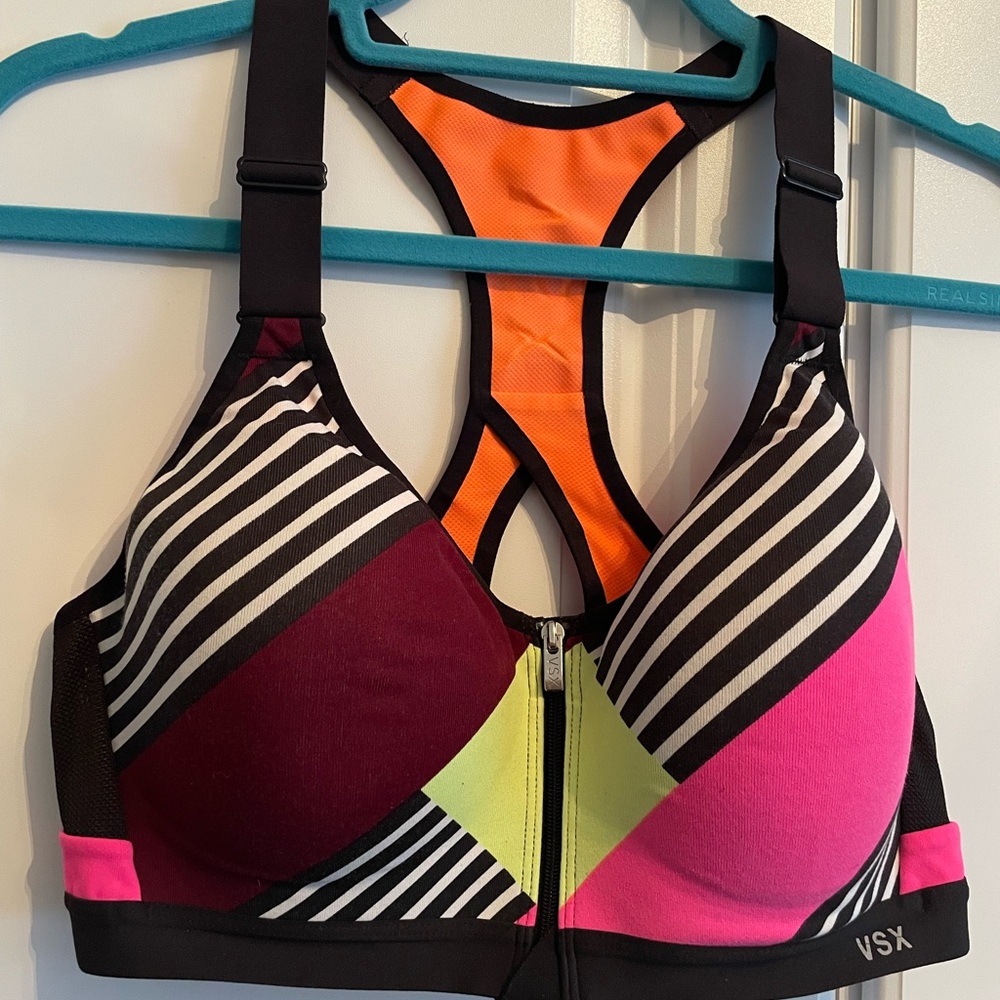 VSX Victoria’s Secret Incredible Front Zip Close High-Impact Sports Bra 36C